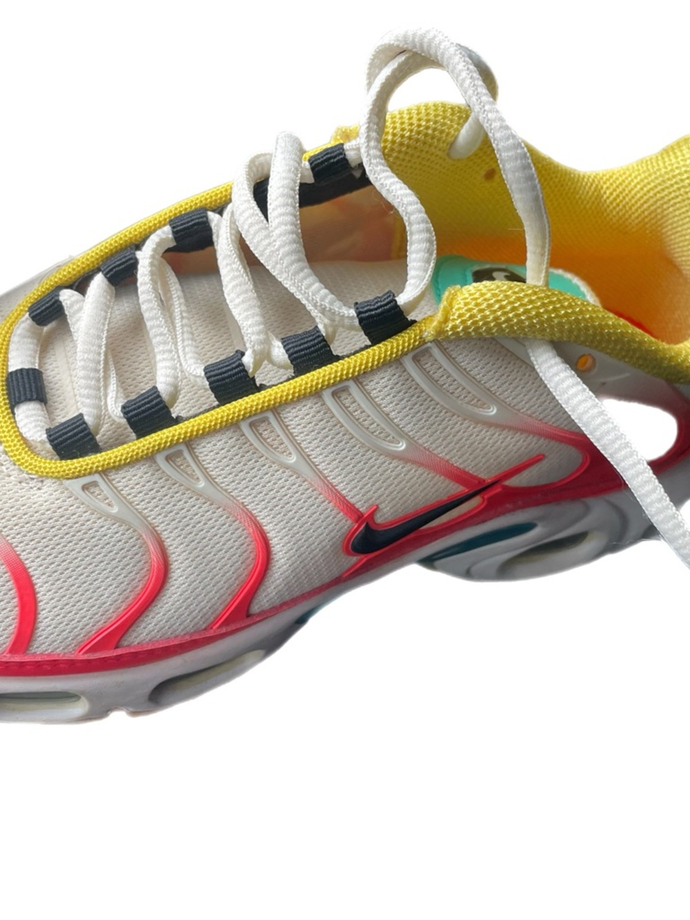 Nike White, Pink & Yellow Women's Athletic Sneakers air max - Picture 2 of 5